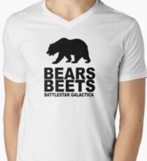 Bears Beets Battlestar Galactica Men's V-Neck T-Shirt