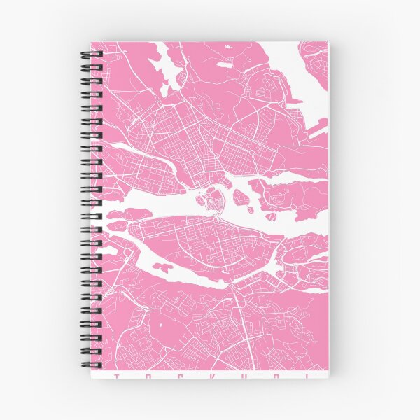 Item preview, Stockholm map pink designed and sold by mapsart.