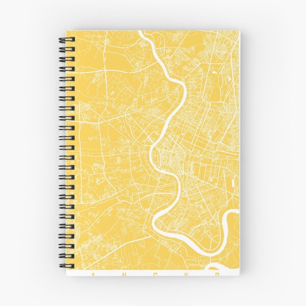 Item preview, Bangkok map yellow designed and sold by mapsart.