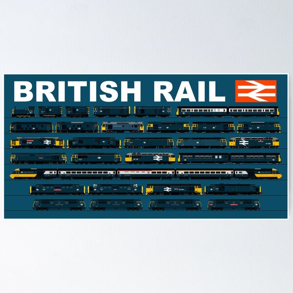 Britische Eisenbahnzüge Poster