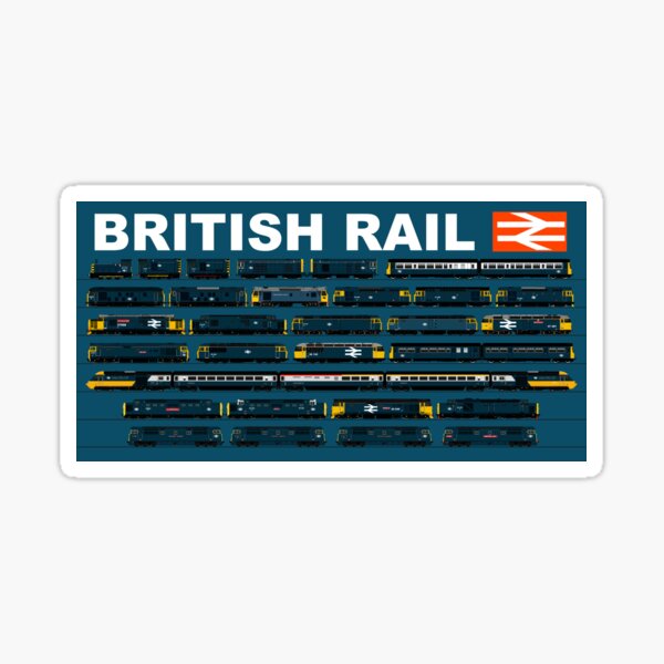 British rail trains Sticker