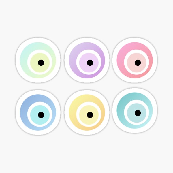 Pastel Evil Eye - Juego de 6 Pegatina