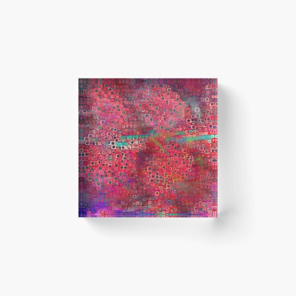 Item preview, A World Full Of Happy-abstract layered dot pattern-bright colours designed and sold by Annette Chabidon Studio.