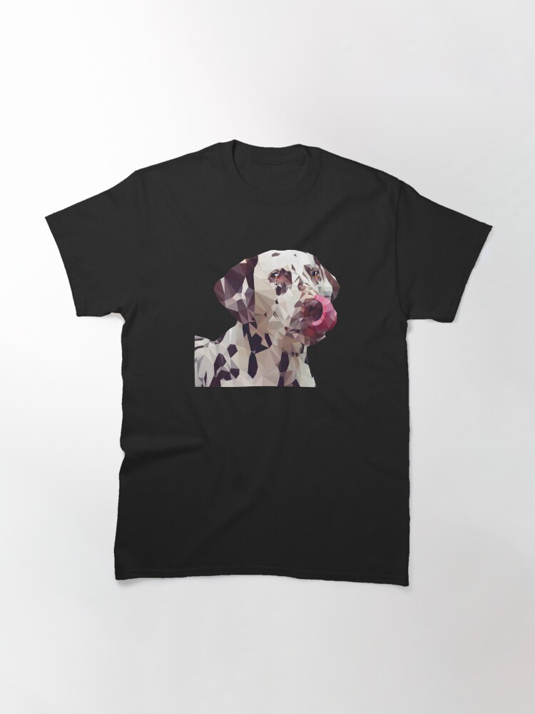 Alternate view of Dalmatian Dog Licking Face Poly Art Classic T-Shirt