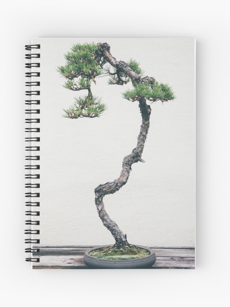 Literati Pine Bonsai Spiral Notebook By Corydean Redbubble