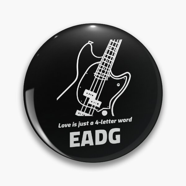 Item preview, Love is just a four-letter word: EADG - Funny Nerdy Bass Guitar Design designed and sold by aurielphoenix.