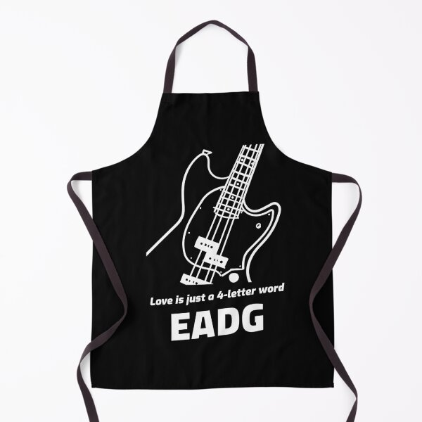 Item preview, Love is just a four-letter word: EADG - Funny Nerdy Bass Guitar Design designed and sold by aurielphoenix.