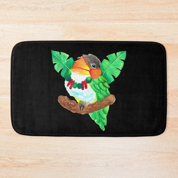 Item preview, Caique Parrot Wears Face Mask Watercolor designed and sold by Ivy Lily Art.