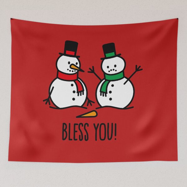 Item preview, Bless you Sneezing snowman funny ugly Christmas designed and sold by LaundryFactory.