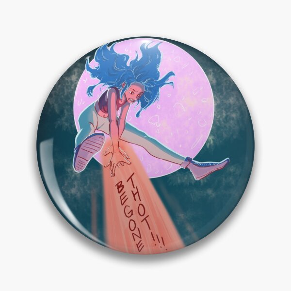 Item preview, Begone Thot Moon Witch Casting Magical Spell designed and sold by claudialiuart.