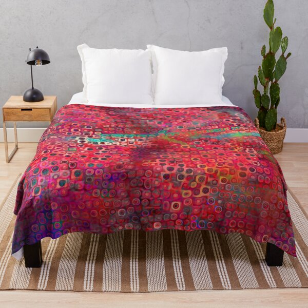 Item preview, A World Full Of Happy-abstract layered dot pattern-bright colours designed and sold by Annette Chabidon Studio.