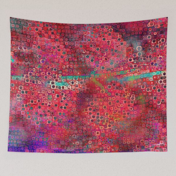 Item preview, A World Full Of Happy-abstract layered dot pattern-bright colours designed and sold by Annette Chabidon Studio.
