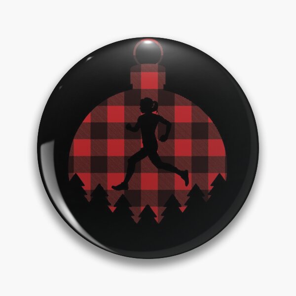 Item preview, Red Flannel Christmas Ornament - Woman Runner designed and sold by HeatherPore.