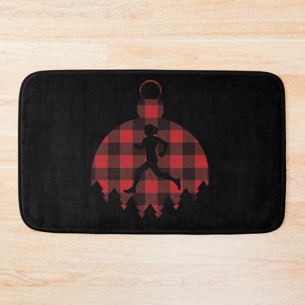 Item preview, Red Flannel Christmas Ornament - Woman Runner designed and sold by HeatherPore.