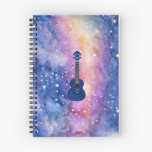 Item preview, Galactic Cosmic Ukulele in Starry Night Watercolor designed and sold by CoconatStudio.