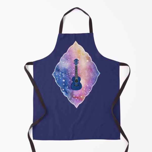 Item preview, Galactic Cosmic Ukulele in Starry Night Watercolor designed and sold by CoconatStudio.