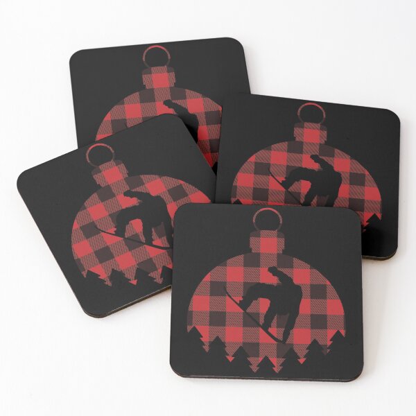 Item preview, Red Flannel Christmas Ornament - Snowboarder designed and sold by HeatherPore.