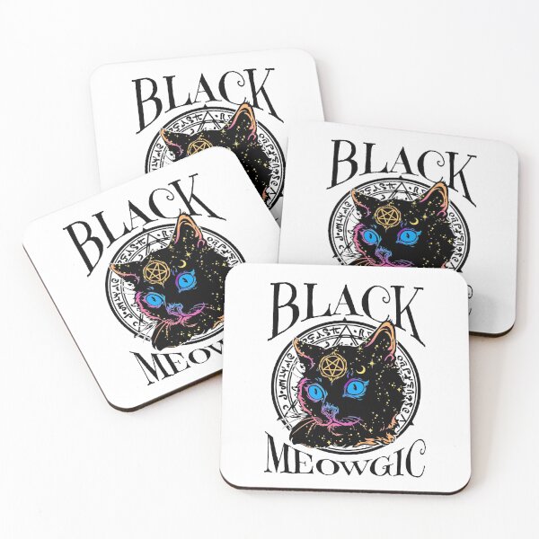 Item preview, Black Cat Meowgic Halloween Witch Witchcraft Pentagram designed and sold by Maria Garcia.