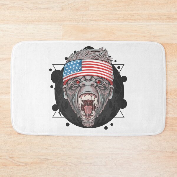 Item preview, Gorilla with USA bandana designed and sold by UrbanAcid.