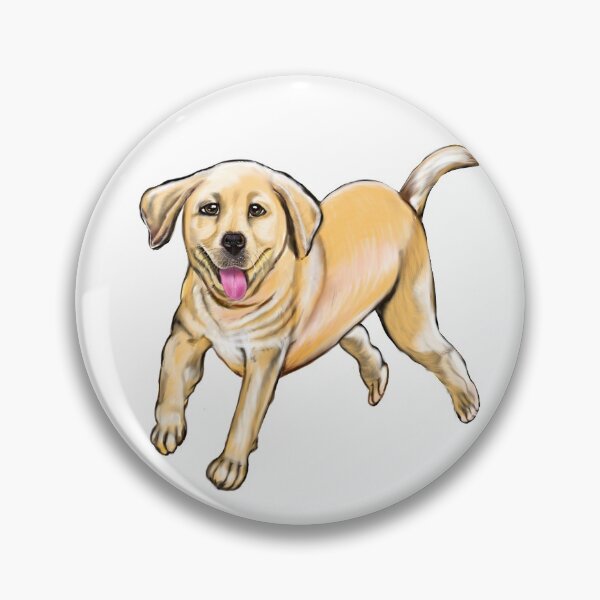 Item preview, Labrador retriever playing - cute Golden Labrador retriever puppy dog prancing about designed and sold by Artonmytee.