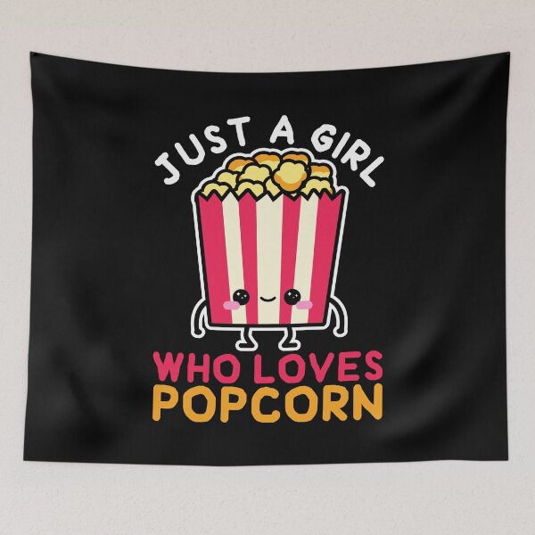 Item preview, Just A Girl Who Loves Popcorn  designed and sold by bestshirtdesign.