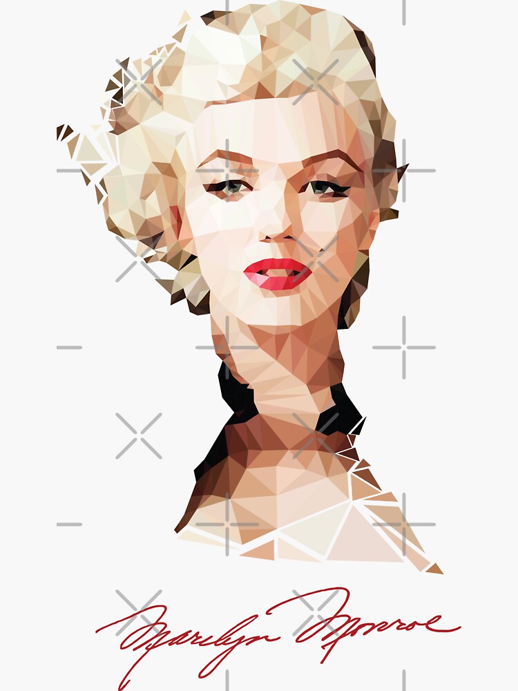 Marilyn Monroe Low Polygon Art by StellarTatter