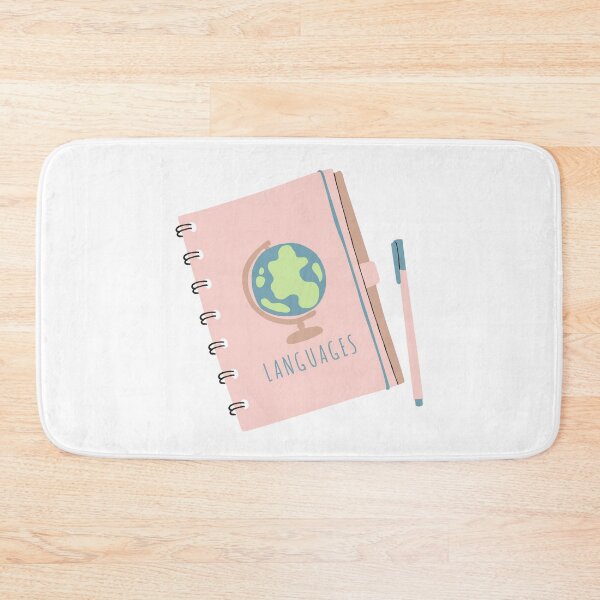 Item preview, Cute LANGUAGES Travel Notebook Journal Pink designed and sold by a-little-ink.
