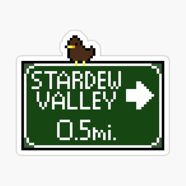 Aperçu de l'œuvre Signe de kilométrage Stardew Valley Pixel Art créée et vendue par bleachonthbeach.