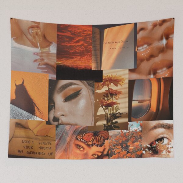 Item preview, orange aesthetic collage aesthetic  designed and sold by maferpct.