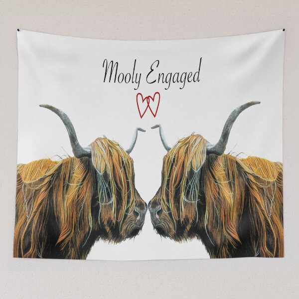 Item preview, Gama de regalos de compromiso de vacas de las Highlands comprometidas de Mooly designed and sold by IslesArt.