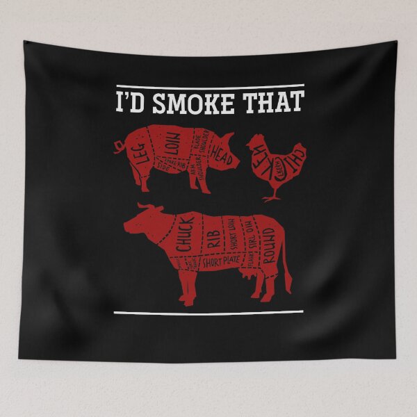 Item preview, I’d Smoke That Barbecue BBQ designed and sold by bestshirtdesign.