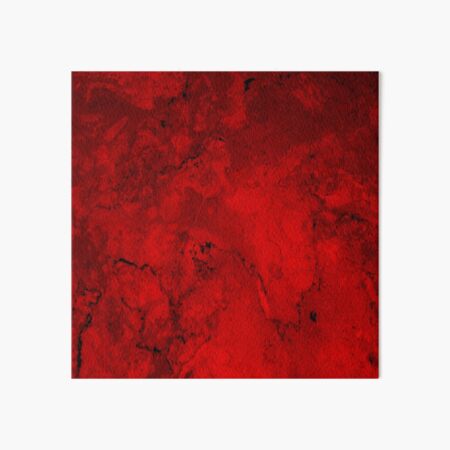Red Marble Art Board Print