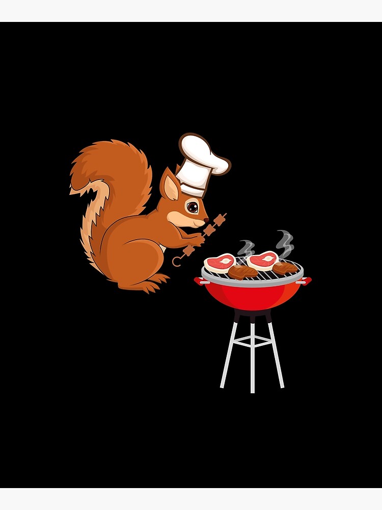 Chef Squirrel Barbecue BBQ by bestshirtdesign
