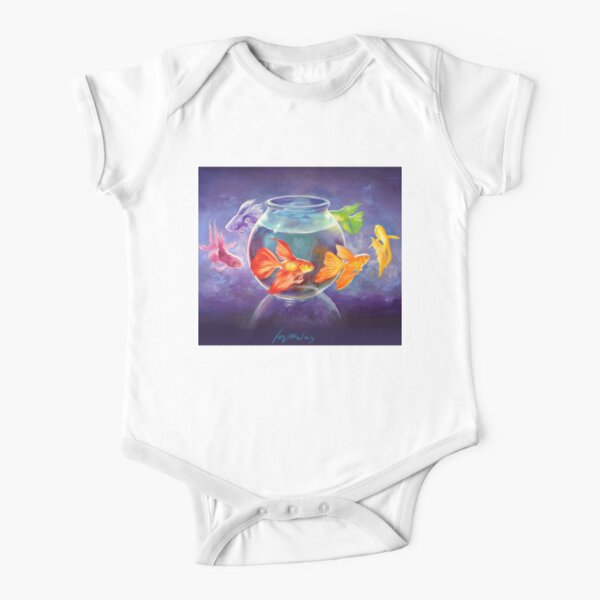 Goldfish Rainbow Short Sleeve Baby One-Piece