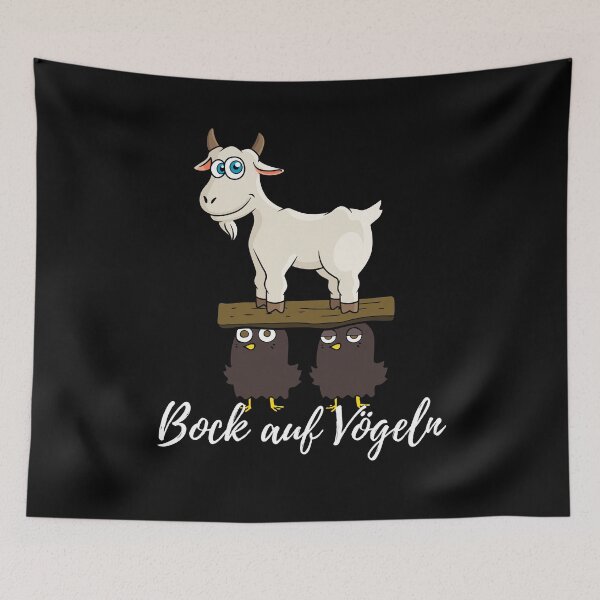 Item preview, Goat Board And Birds - Buck On Birds designed and sold by Two Left Hands Design.