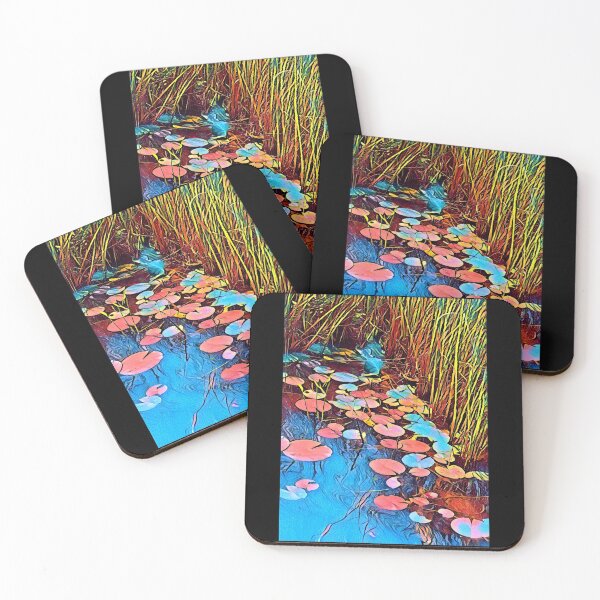 Item preview, Psychedelic Lily Pads designed and sold by Figglywig Art Studios.