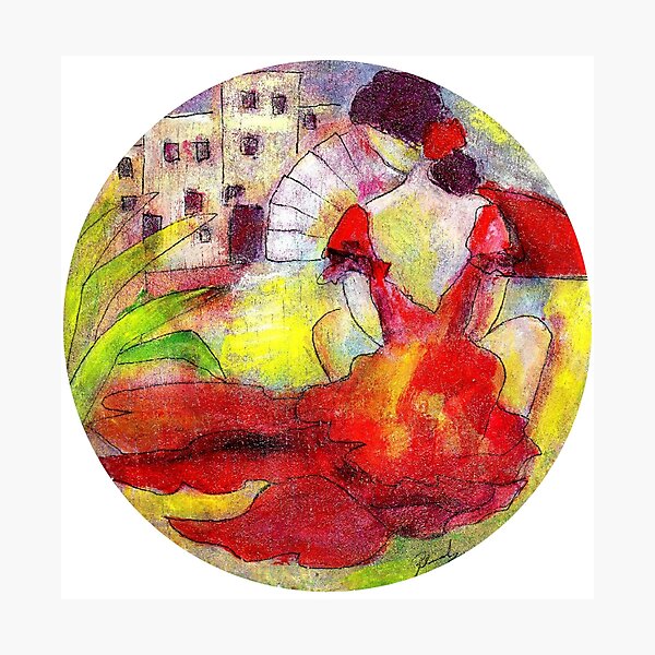Item preview, Flamenco pueblo contemplation 1 designed and sold by RenartsWorld.