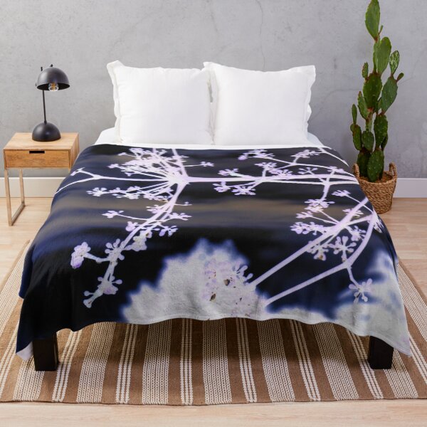 Item preview, Snowflake Appearance Budding Plant with Cloudy Dark Sky Background designed and sold by StayCuztom.