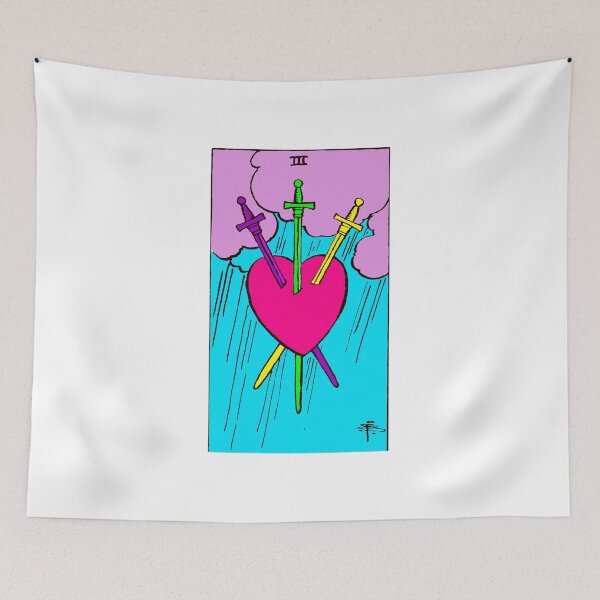 Item preview, Three of Swords Tarot TWISTED designed and sold by Phantastique Boutique.