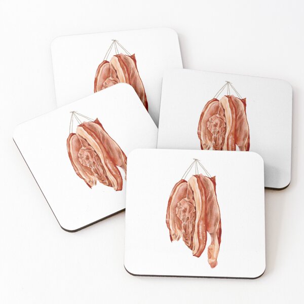Item preview, Watercolor Illustration of hanging preserved meat designed and sold by iswenyi.