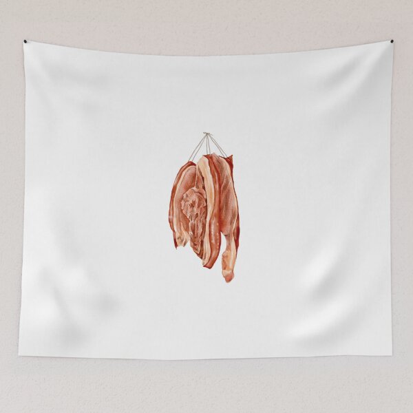 Item preview, Watercolor Illustration of hanging preserved meat designed and sold by iswenyi.