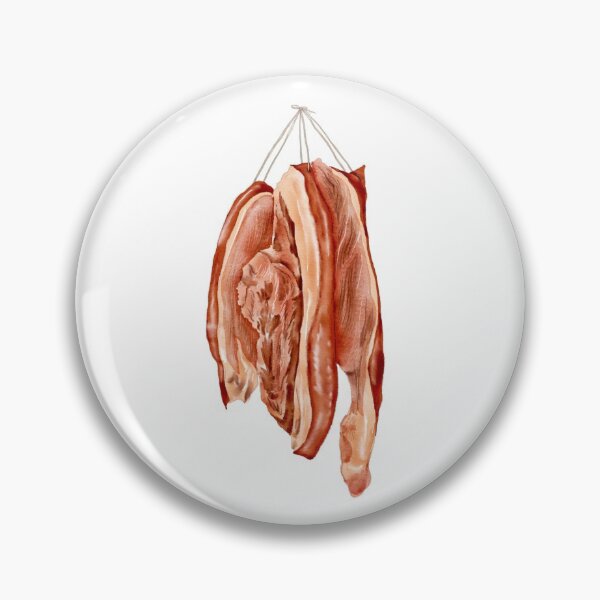 Item preview, Watercolor Illustration of hanging preserved meat designed and sold by iswenyi.