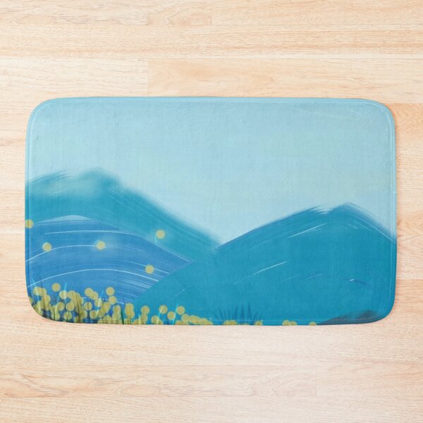 Item preview, Mountain scene, yellow flowers designed and sold by gratogratto.