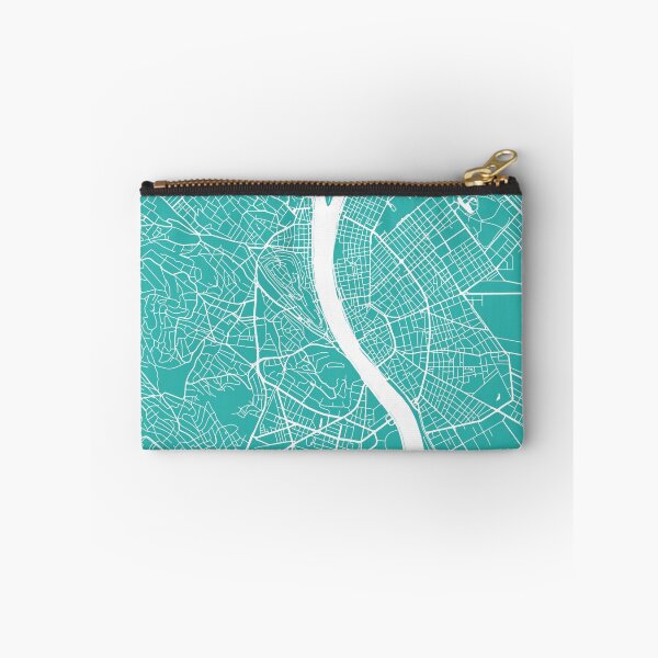 Item preview, Budapest map turquoise designed and sold by mapsart.