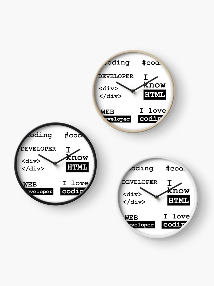 Thumbnail 3 of 4, Clock, Web developer coding Pack designed and sold by YAnna9.