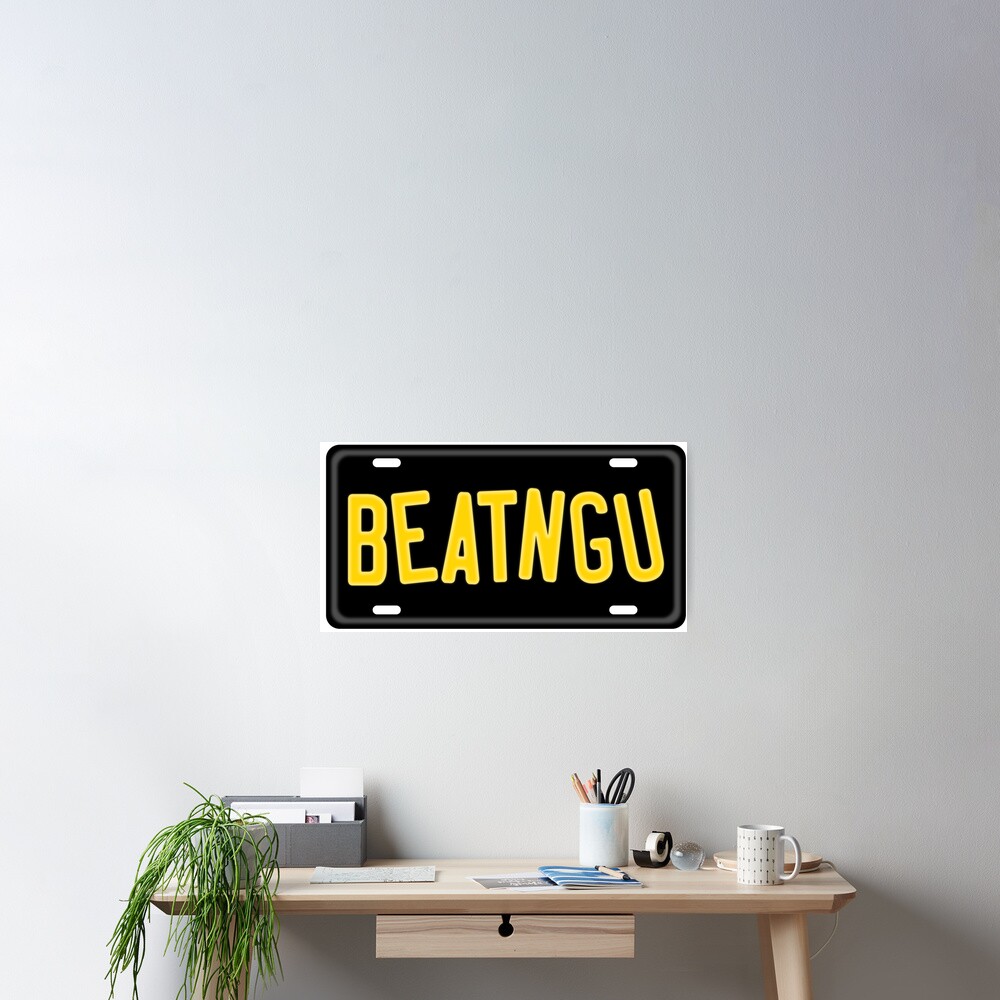 "Jeepers Creepers BEATNGU Licence Plate Number Plate" Poster for Sale