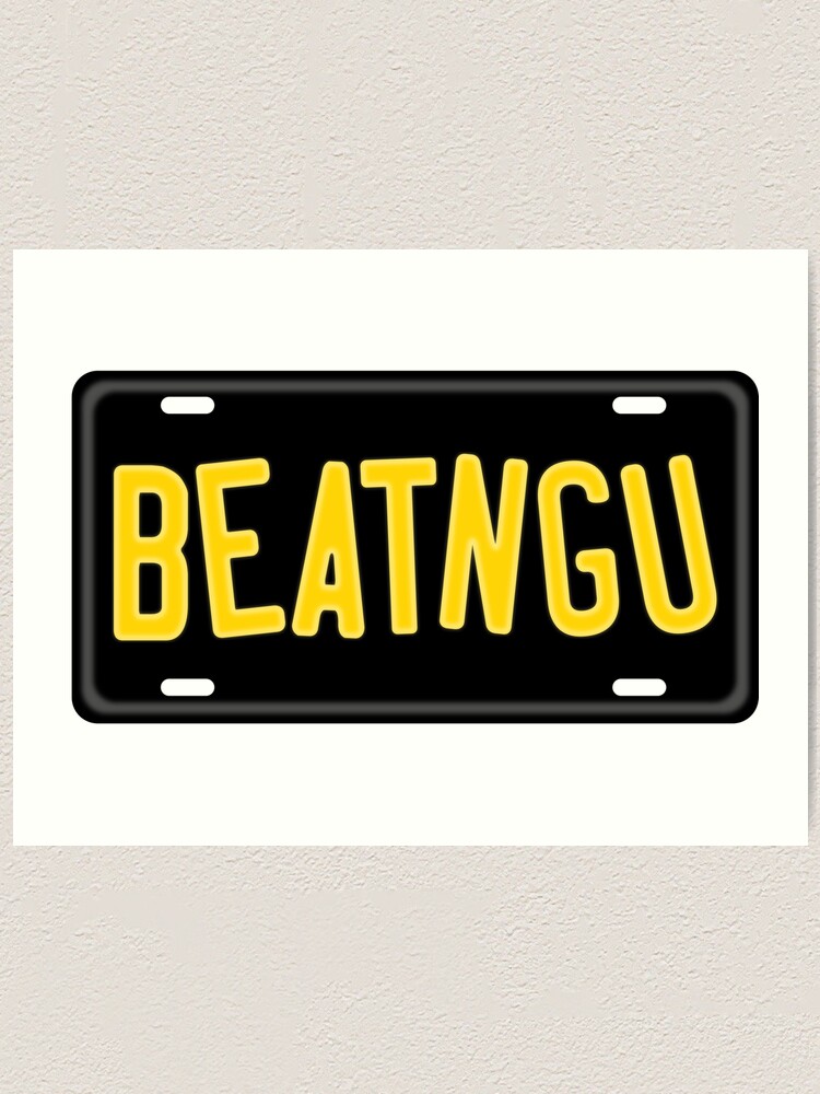 "Jeepers Creepers BEATNGU Licence Plate Number Plate" Art Print for