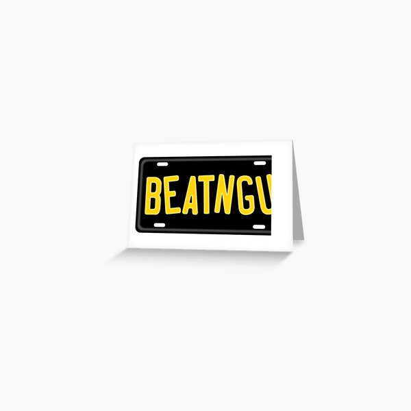 "Jeepers Creepers BEATNGU Licence Plate Number Plate" Greeting Card by