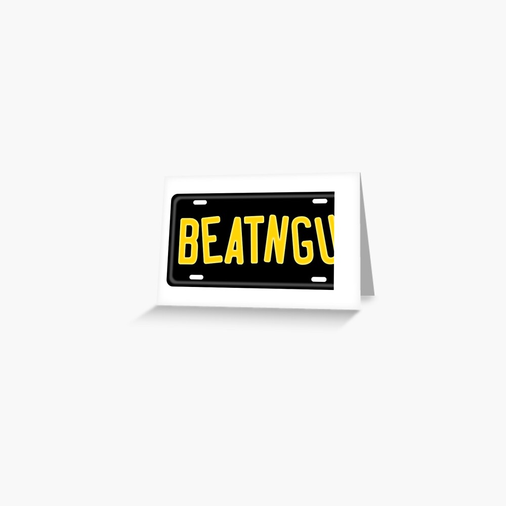 "Jeepers Creepers BEATNGU Licence Plate Number Plate" Greeting Card by