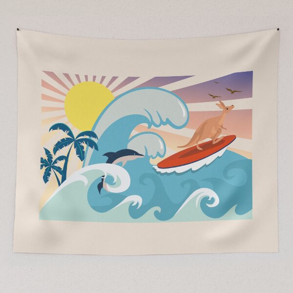 Item preview, Sunshine Surfing Kangaroo designed and sold by yacine12353.